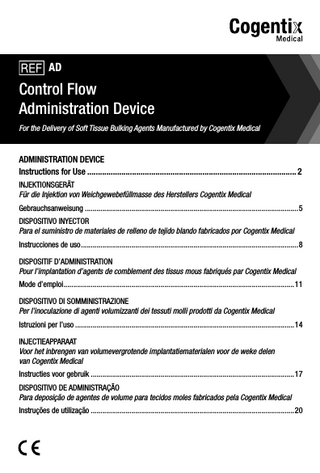 Cogentix Medical Control Flow Administration Device Instructions for Use Rev G