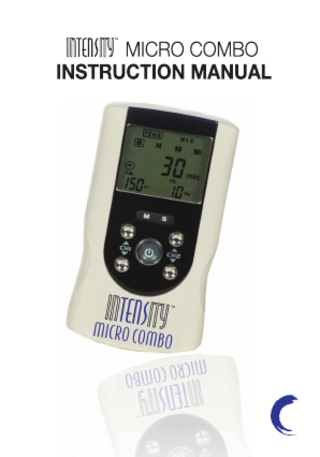 INTENSITY MICRO COMBO Instruction Manual Rev V1.0