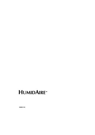 HUMIDAIRE 18808/6 01 09  ™  