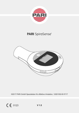 ©2017 PARI GmbH Spezialisten für effektive Inhalation, 120D1002-B 07/17 V 1.5