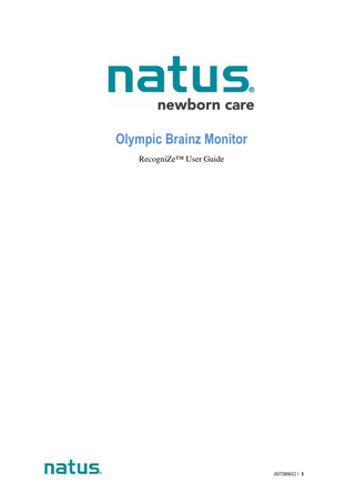 Natus RecogniZe User Guide REF 007389 Rev C