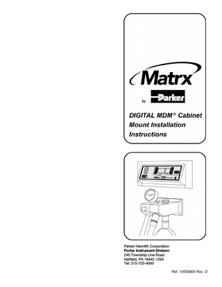 Table of Contents Notes and Contact Information ...iv Introduction ...1 Intended Use...1 User and Installer Responsibility ...1 System Notes...1 NFPA Requirements and Warnings...1 Section 1 1.1 1.2 1.3 1.4 1.5 1.6 1.7 1.8 1.9  Installation Instructions ...3 Description ...3 Planning ...3 Pre-Installation ...4 Mixer Head Installation ...4 Bag Tee and Scavenging Control Valve Installation ...6 J Hook Installation...8 Hose Connection ...8 Rubber Goods Installation ...9 Electrical Connection ...9  Section 2 2.1  Specifications...10 Minimum Space Requirements...10  Section 3 3.1 3.2 3.3 3.4  Safety Checks ...10 Final Connection Checklist ...10 Cross Pipeline Tests ...10 Gas Outlet Station Tests...10 Mixer Tests ...11  Section 4 4.1 4.2  Return Information and Warranty ...11 Return Goods Procedure...11 Warranty ...11  Section 5  Replacement Parts ...12  ii  