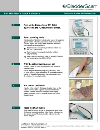 BVI 9400 Users Quick Reference Guide