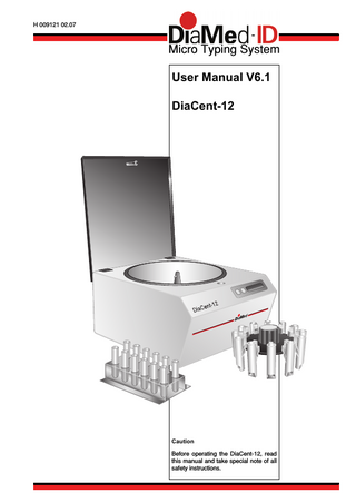 DiaCent-12 User Manual V 6.1 Feb 2007