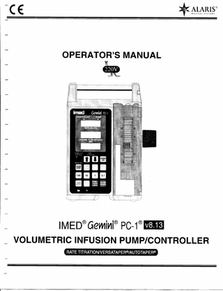 Gemini PC 1 v 8.13 Directions for Use