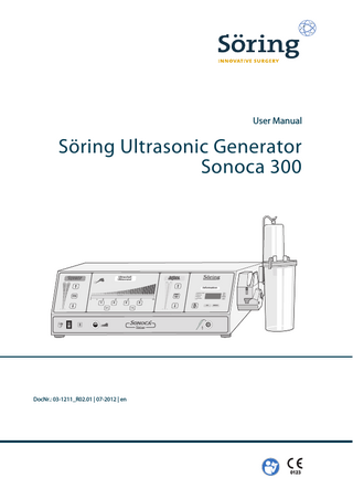 SONOCA 300 User Manual July 2012