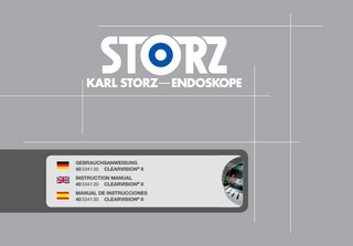 GEBRAUCHSANWEISUNG 40 3341 20 CLEARVISION® II INSTRUCTION MANUAL 40 3341 20 CLEARVISION® II MANUAL DE INSTRUCCIONES 40 3341 20 CLEARVISION® II  