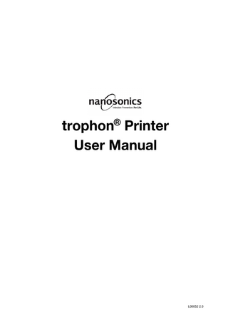 Trophon Printer User Manual Rev 2.0 