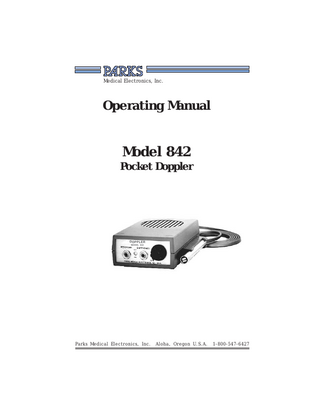 Model 842 Operating Manual Ver1.0