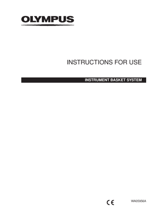 Instructions For Use Instrument Basket System  WA05956A  