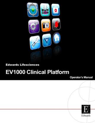 Edwards Lifesciences  EV1000 Clinical Platform Operator’s Manual  