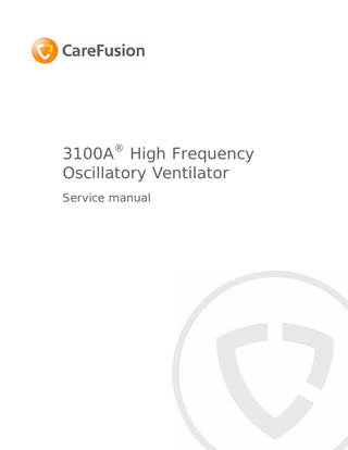 CareFusion 3100A Service Manual Rev F