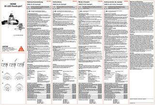 HEINE 3S LED HeadLight Instructions Jan 2009