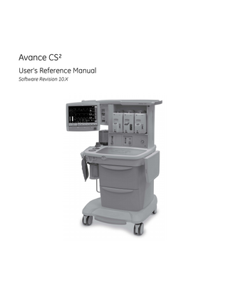 Avance CS2 Users Reference Manual sw rev 10.X Rev D