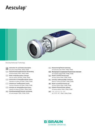 2D Camera Heads PV481,482,485 Instructions for Use 