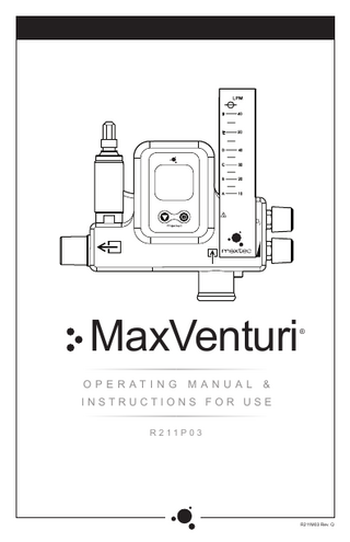 MaxVenturi Operating Manual and Instructions for Use Rev Q