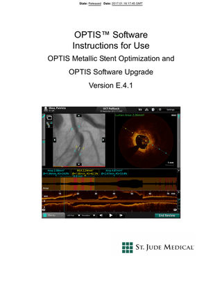 OPTIS Software Instructions for Use Ver E.4.1 Jan 2017