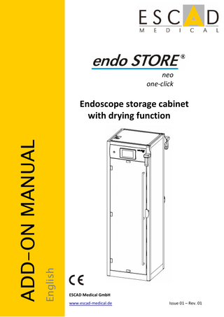 endoSTORE neo one-click Add-On Manual Issue 01 Rev 01 Sept 2015