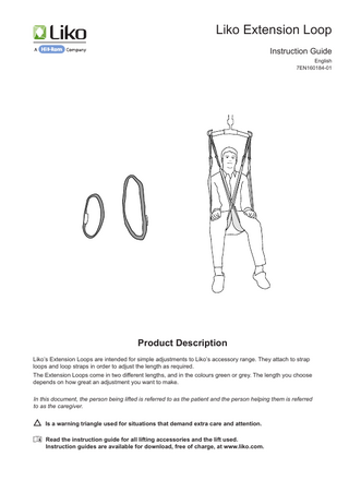 Liko Extension Loop Instruction Guide Oct 2009