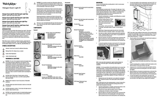 Halogen Exam Light III Models 48xx series Instructions Rev E