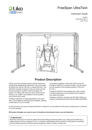 FreeSpan UltraTwin Instruction Guide Rev 2 Nov 2015