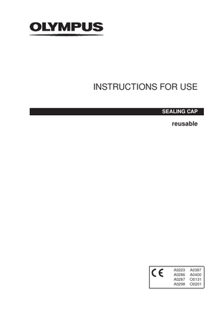 SEALING CAP Instructions for Use