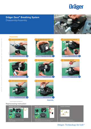 Zeus Breathing System 90 67 002 Disassembly and Assembly Guide Aug 2014