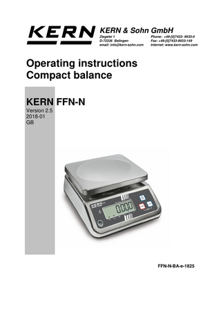 FFN-N Operating Instructions Ver 2.5 Jan 2018