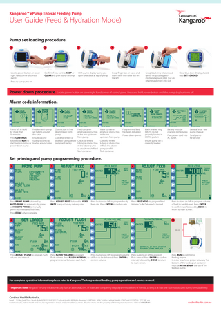 Kangaroo ePump User Guide (Feed & Hydration Mode)