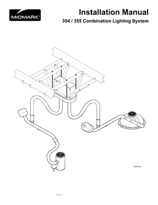 Midmark 354 and 355 Combination Lighting System MA551601  Rev P Installation Manual Jan 2014