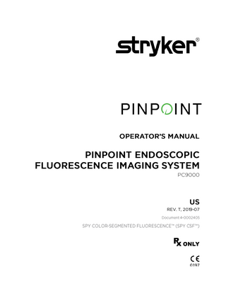 Stryker PINPOINT Operators Manual Rev T July 2019