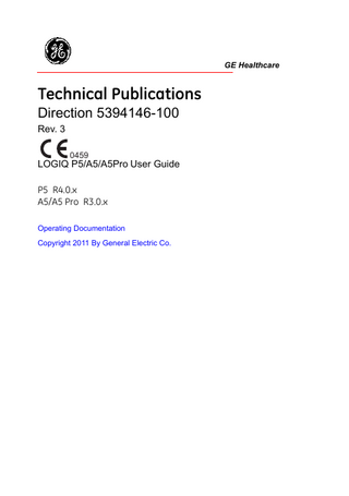 LOGIQ P5 and A5 and A5 Pro User Guide Rev 3