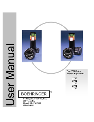 3700 series Suction Regulator User Manual Rev Q Oct 2010