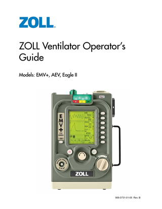 731 Series Models EMV+, AEV and Eagle II Operators Guide Rev B May 2017