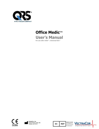 Table of Contents GENERAL CAUTIONS & WARNINGS ...4 GLOSSARY OF SYMBOLS WARNINGS CAUTIONS ELECTRICAL SAFETY CLASSIFICATIONS  4 5 6 9  OFFICE MEDIC BASICS...10 SYSTEM REQUIREMENTS INSTALLATION BACKING-UP AND RESTORING THE DATABASE NAVIGATION FILE MENU TEST MENU OPTIONS MENU TOOLS MENU HELP MENU  10 10 12 13 14 16 17 19 20  SPIROMETRY ...21 SPIROMETRY CAUTIONS & WARNINGS SPIROMETRY GETTING STARTED PROPER PATIENT PREPARATION PROPER TESTING PROCEDURE EFFORT QUALITY MESSAGES FOR ADULT SUBJECTS TEST SESSION GRADES UNACCEPTABLE SPIROMETRY TESTS REPEATABILITY PERFORMING A SPIROMETRY TEST ABOUT THE SPIROMETRY TEST SESSION WINDOW SPIROMETRY OPTIONS SPIROMETRY TOOLS PREDICTED VALUE EQUATIONS LUNG AGE CALCULATION SPIROMETRY INTERPRETATION  21 22 23 23 24 25 25 25 26 28 29 34 36 47 48  690002-00 Rev. F  