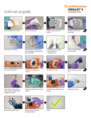 VERSAJET II Quick set-up guide VJPE-04-0713-NAE