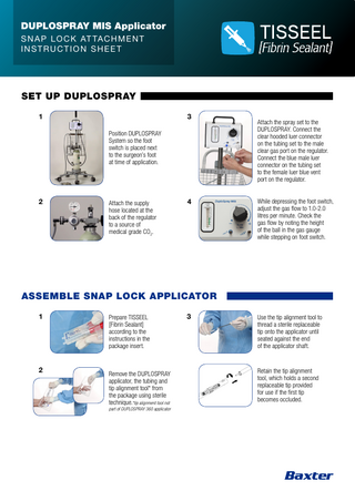 DUPLOSPRAY MIS Applicator Snap Lock Attachment Instruction Sheet Aug 2017