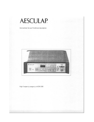 Bipolar Coagulator GN060 Instructions for Use