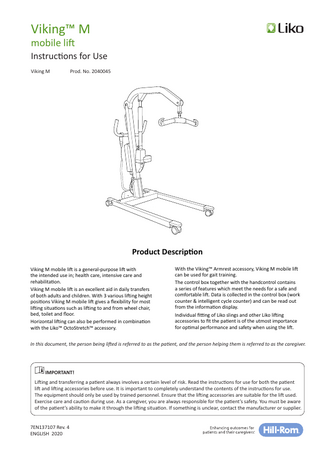 Viking M mobile lift Instructions for Use rev 4