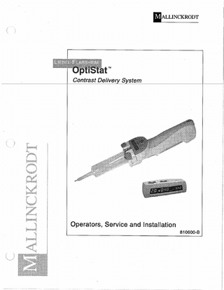 OptiStat Operators Service and Installation Rev B Feb 2004