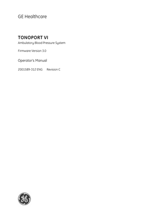 TONOPORT V Operators Manual Rev C