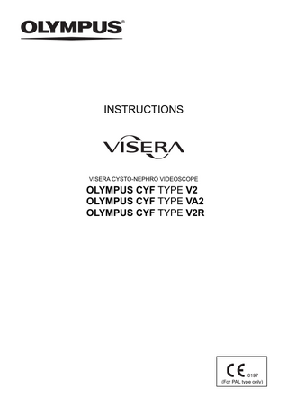 CYF-VA2 VISERA CYSTO-NEPHRO VIDEOSCOPE Instructions July 2019