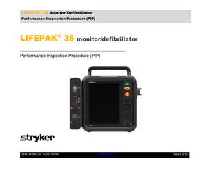 LIFEPAK 35 Performance Inspection Procedure (PIP)