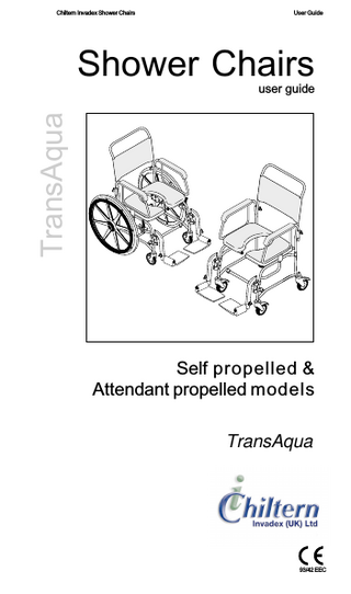 TransAqua Shower Chairs User Guide May 2011