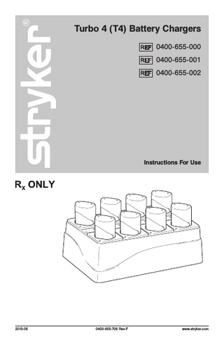 Turbo 4 (T4) Battery Chargers Instruction for Use Rev F May 2013