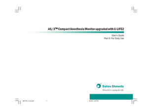 AS3 Compact Anesthesia Monitor upgraded with U-LIFE2 Part II