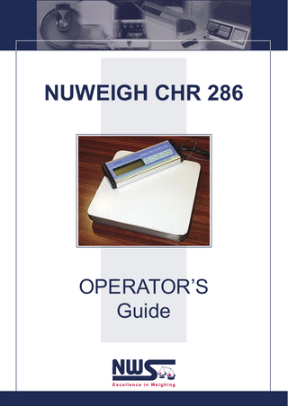 Nuweigh CHR286 Operators Guide