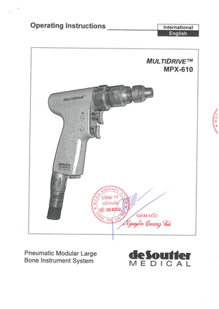 MULTIDRIVE MPX-610 Operating Instructions Ver 1.8