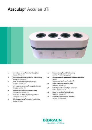 Acculan 3Ti Charger Instructions for Use Ver 4.0 June 2021