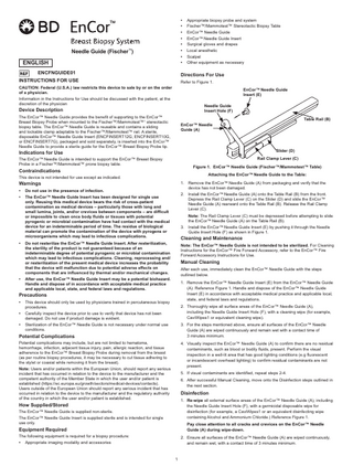 EnCor Needle Guide (Fisher) Instructions for Use Rev 1 Dec 2019